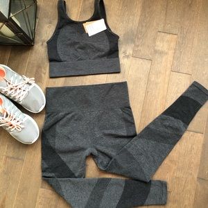 NWT- Sports Top and Seamless Leggings High Waist
